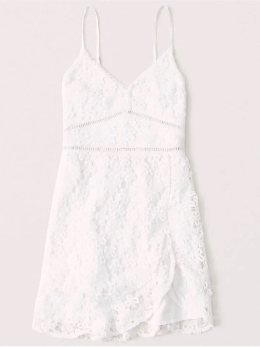 White Lace Spaghetti Strap Dress NWT